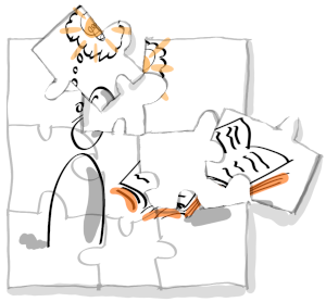 A hand drawn sketch of a lighthouse on the rocks, under storm-clouds. It's crude, but authentic, and absolutely not AI generated.